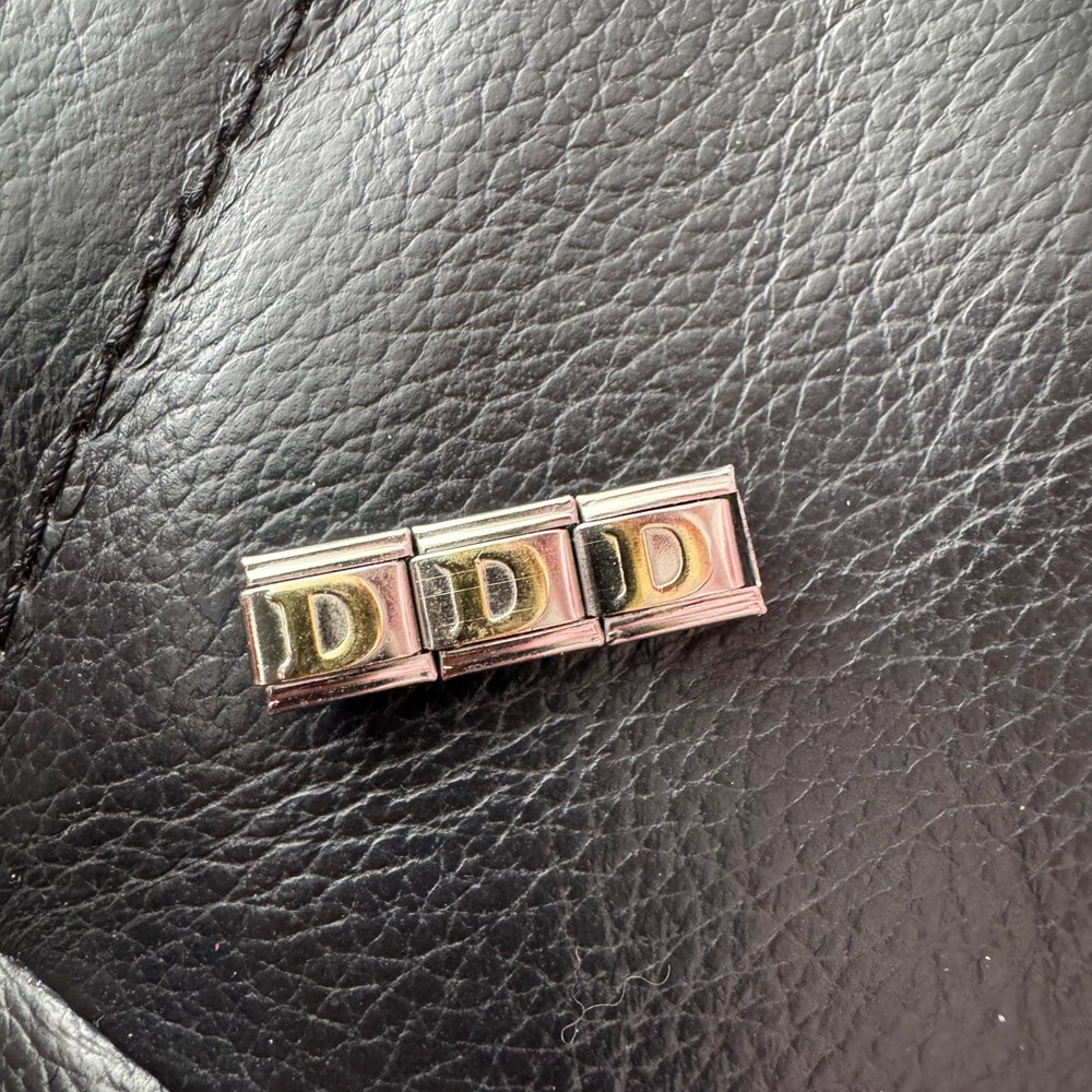 Letter D Gold Tone Italian Charm Link